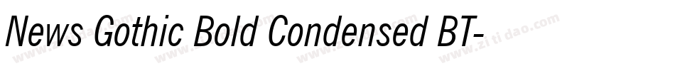 News Gothic Bold Condensed BT字体转换